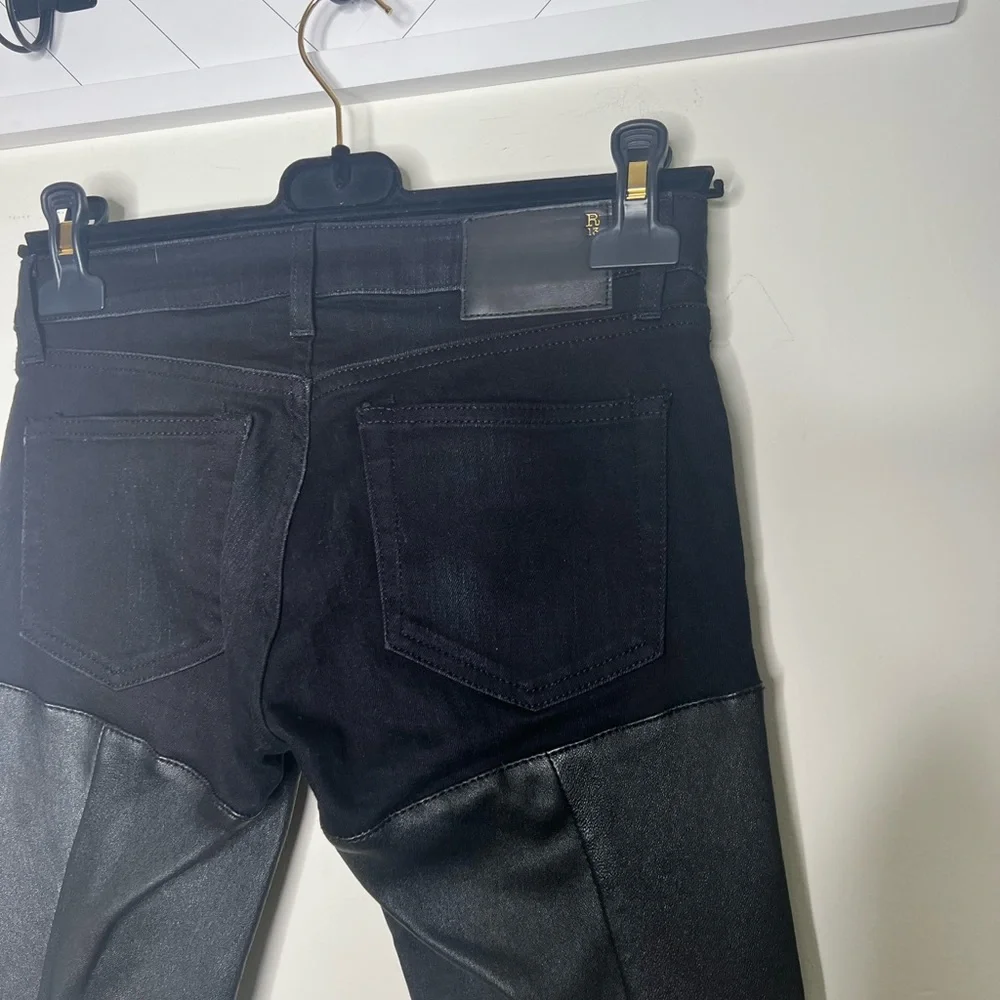 R13 Black Leather Chaps JEANS SIZE 24 $845. - Picture 9 of 12